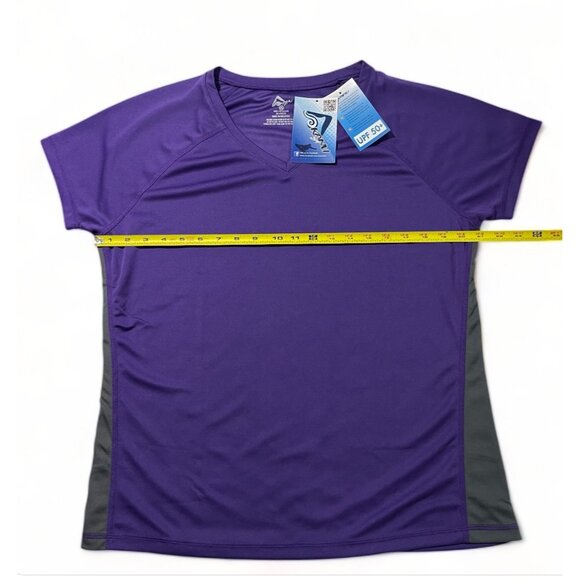 Kanu Surf Women's UPF 50+ Short Sleeved Active Swim Shirt Rashguard, XXL - Picture 4 of 10